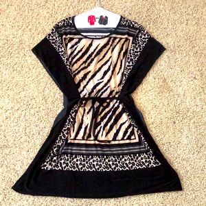 Luxurious Slinky Leopard Mini Dress